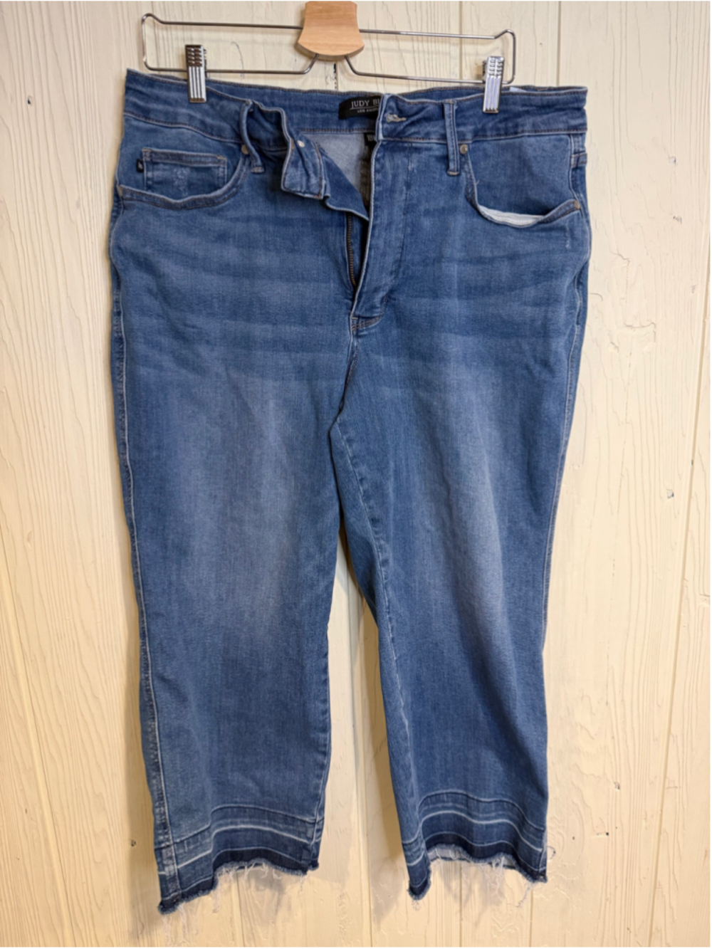 Women's Judy Blue Wide Crop Jeans Blue Size 18W